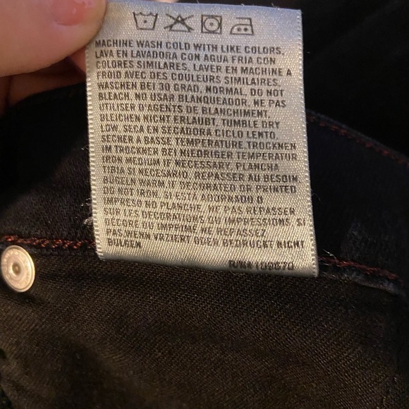 Citizens of Hunanity Carlton ankle straight black jeans size 26 style 1473-827 - Picture 4 of 5